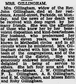 Mary Gillingham nee Williams obituary