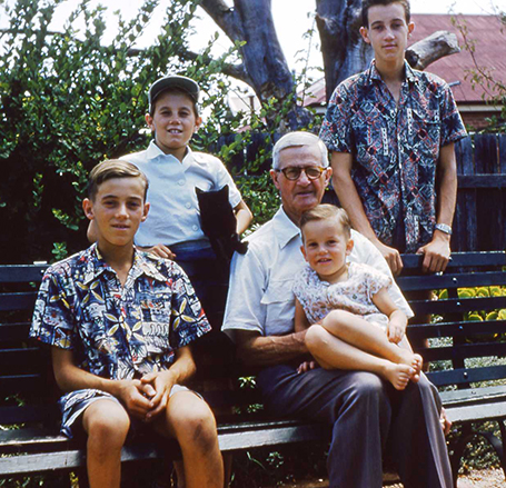 Bill, Jenni, Grandpa Richards, Robert and Alan