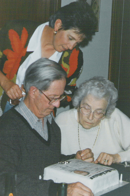Jims 80th birthday with Joyce and Jenni