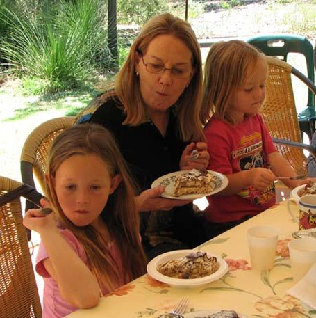 Jorja, Jen and Rhani at lunch