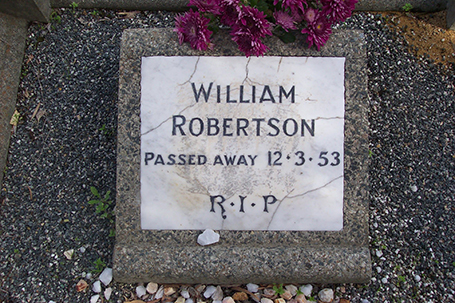 William Robertson's headstone