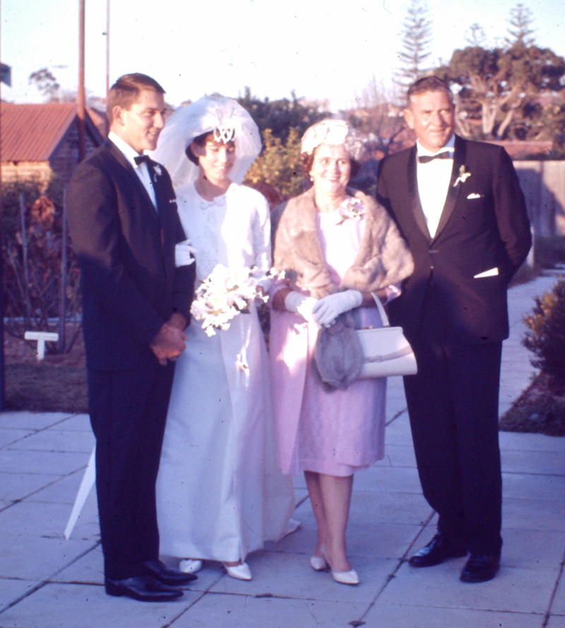 Bill & Dot with Jenni & John at their wedding