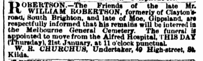 William Robertson Service