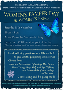 Women's Pamper Day & Women's Expo Poster