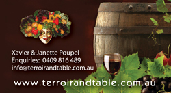 Terroir and Table Business Card back